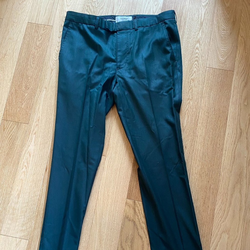 Topman Green Suit Pants Size 32L